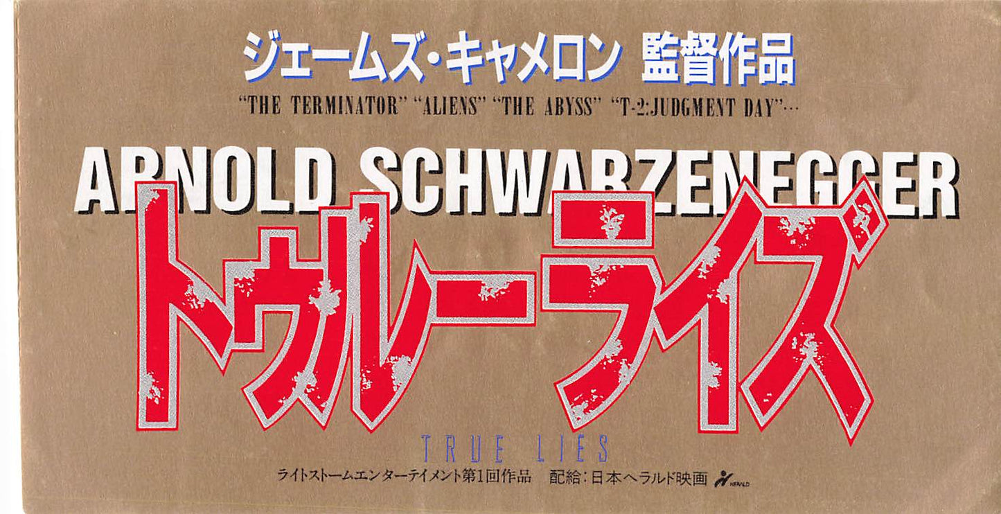 True Lies 1994 Arnold Schwarzenegger Movie Ticket StubJapanese Good