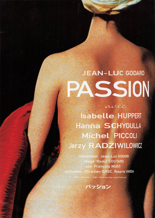 Passion 1982 Jean-Luc Godard French Movie chirashi Japanese flyer B5 Very good+