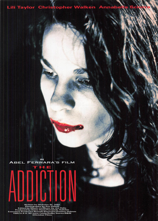 The Addiction 1995 Movie Japanese Flyer Chirashi B5 mini poster Lili Taylor Christopher Walken