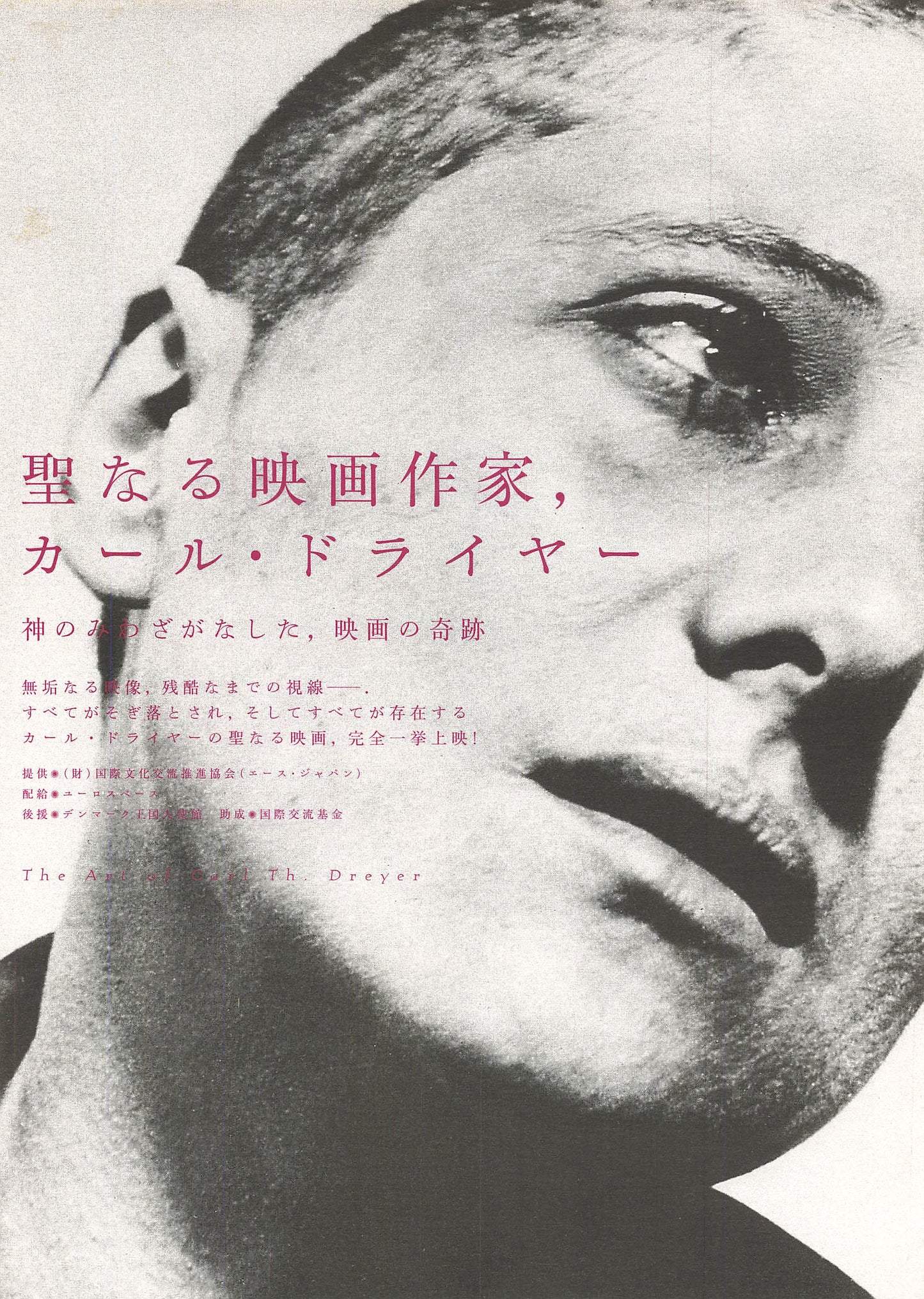 Chirashi The art of Carl Theodor Dreyer mini poster Japanese Movie Flyer B5 size