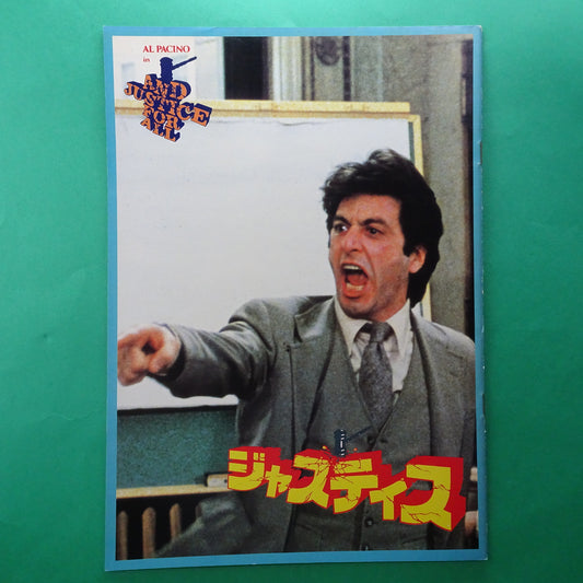Program And Justice for All 1979 Al Pacino Norman Jewison JapaneseA4 size VG+
