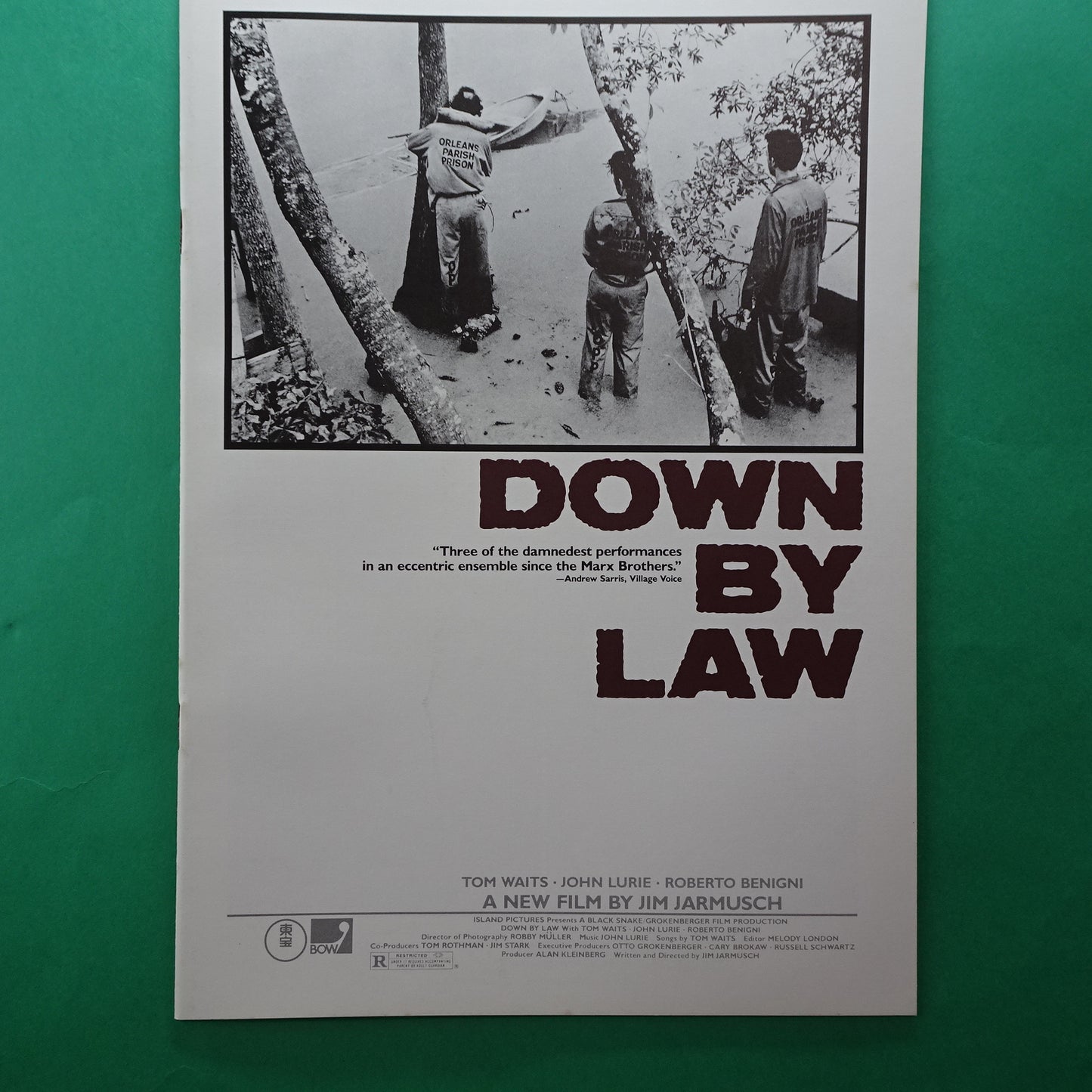 Down by Law Program Jim Jarmusch 1986 Movie A4 Japanese Roberto Benigni Excellent