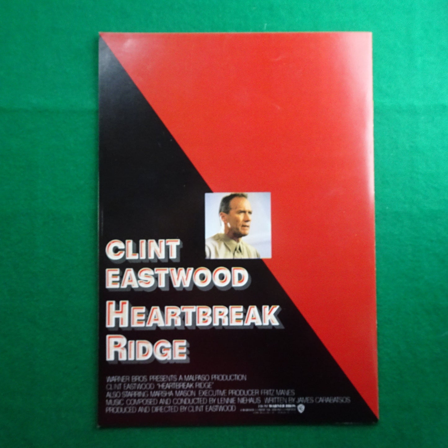 Heartbreak Ridge Japan Movie Program 1986 Clint Eastwood A4 size excellent