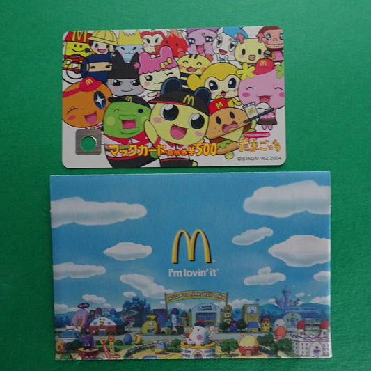 Tamagotchi! 2004 MacDonald gift card + paper sleeve Used balance 0 from Japan