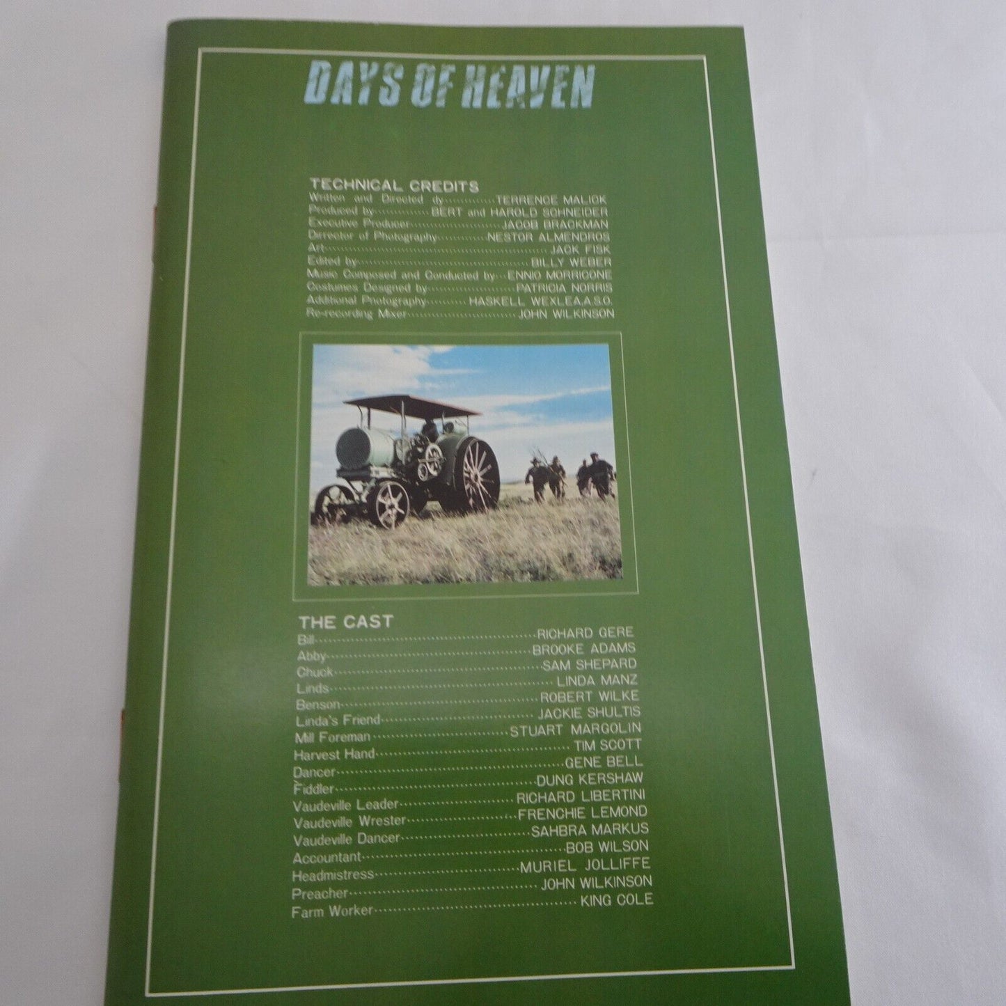 Days of Heaven 1978 Japanese Program B5 size Cinema Square Magazin #13 Terrence