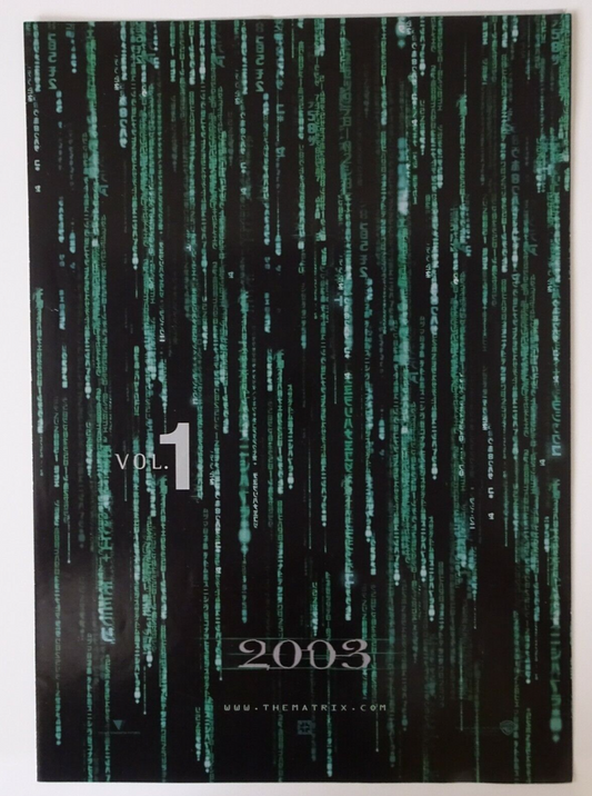 Matrix recargado revoluciones 2003 Movie Japanese Flyer Chirashi B5 x 4P rare