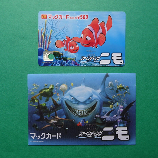 Finding Nemo 2003 PIXAR Disney Movie MacDonald gift card Used & sleeve Japanese