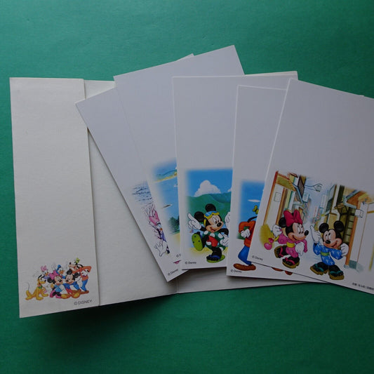DISNEY character picture postcard 5 piece set in sleeve Osaka regional 1994-