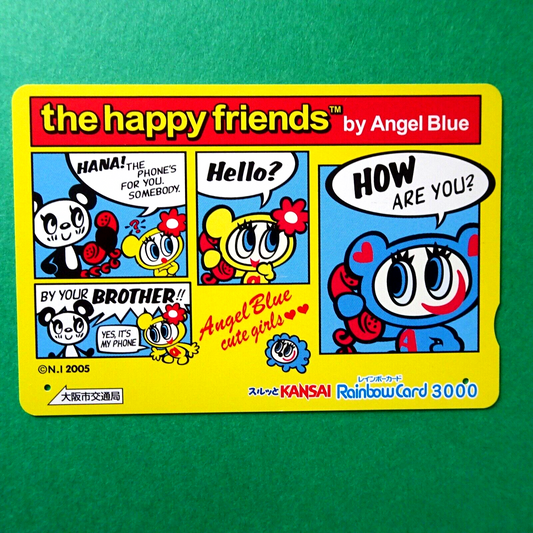 RAINBOW Card Angel Blue  2005 Narumiya Used Metro ticket prepaied Surutto Kansai