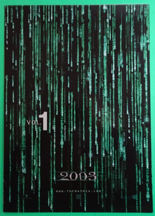 The Matrix Reloaded Revolutions 2003 Keanu Reeves Movie Japanese Flyer Chirashi