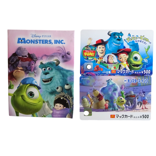 Monsters Inc 2 MacDonald gift card + original envelope Used balance 0 from Japan