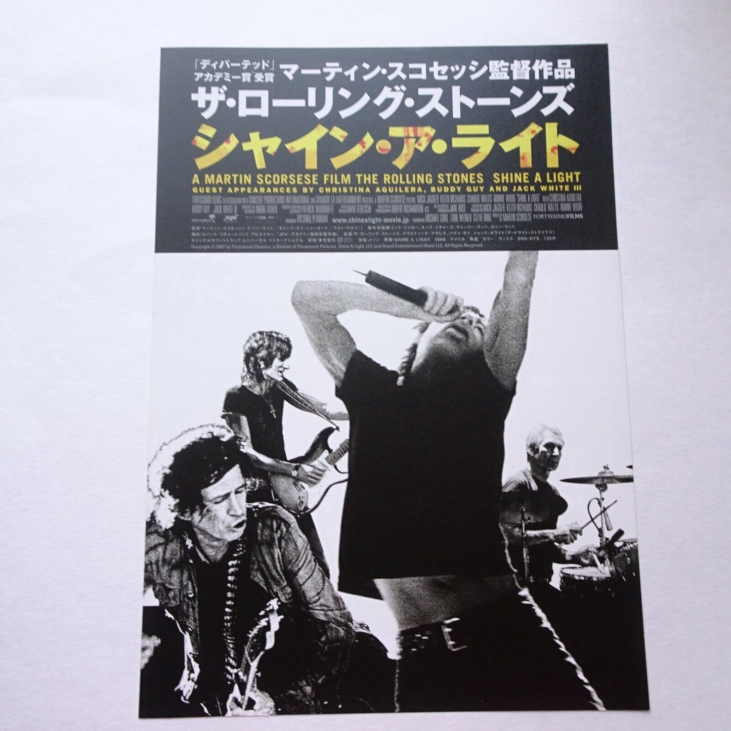 Martin Scorsese Rolling Stones Shine a Light 2 Movie mini posters Chirashi Japan