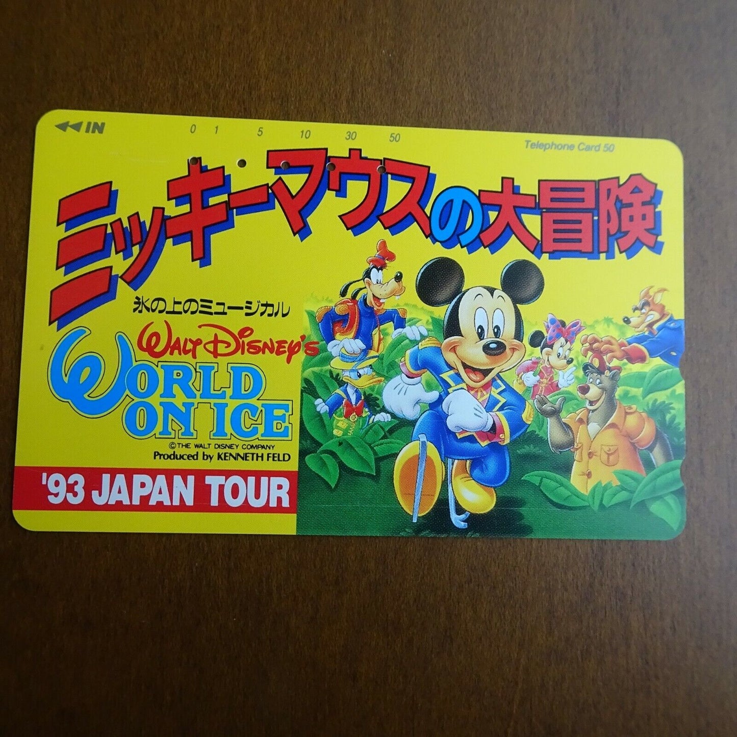 Mickey Mouse Disney world on ice 1993 Japan Tour Phone Card NTT Used set of 2