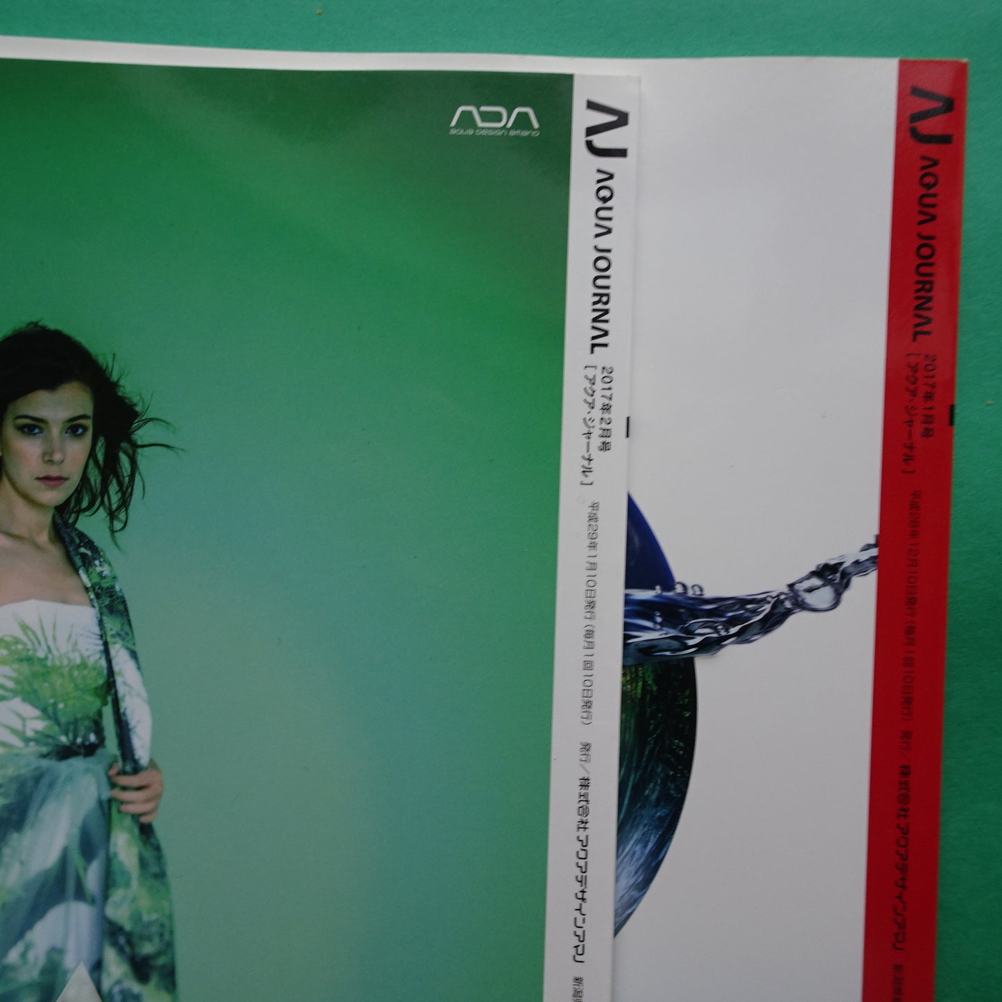 Magazine Aqua Journal #255 Jan. 2017 #256 Feb 2017 2 issues Aqua Design AMANO Japan  Wide A4 size / Tall Letter size 29.6 x 22 cm  52 pages each