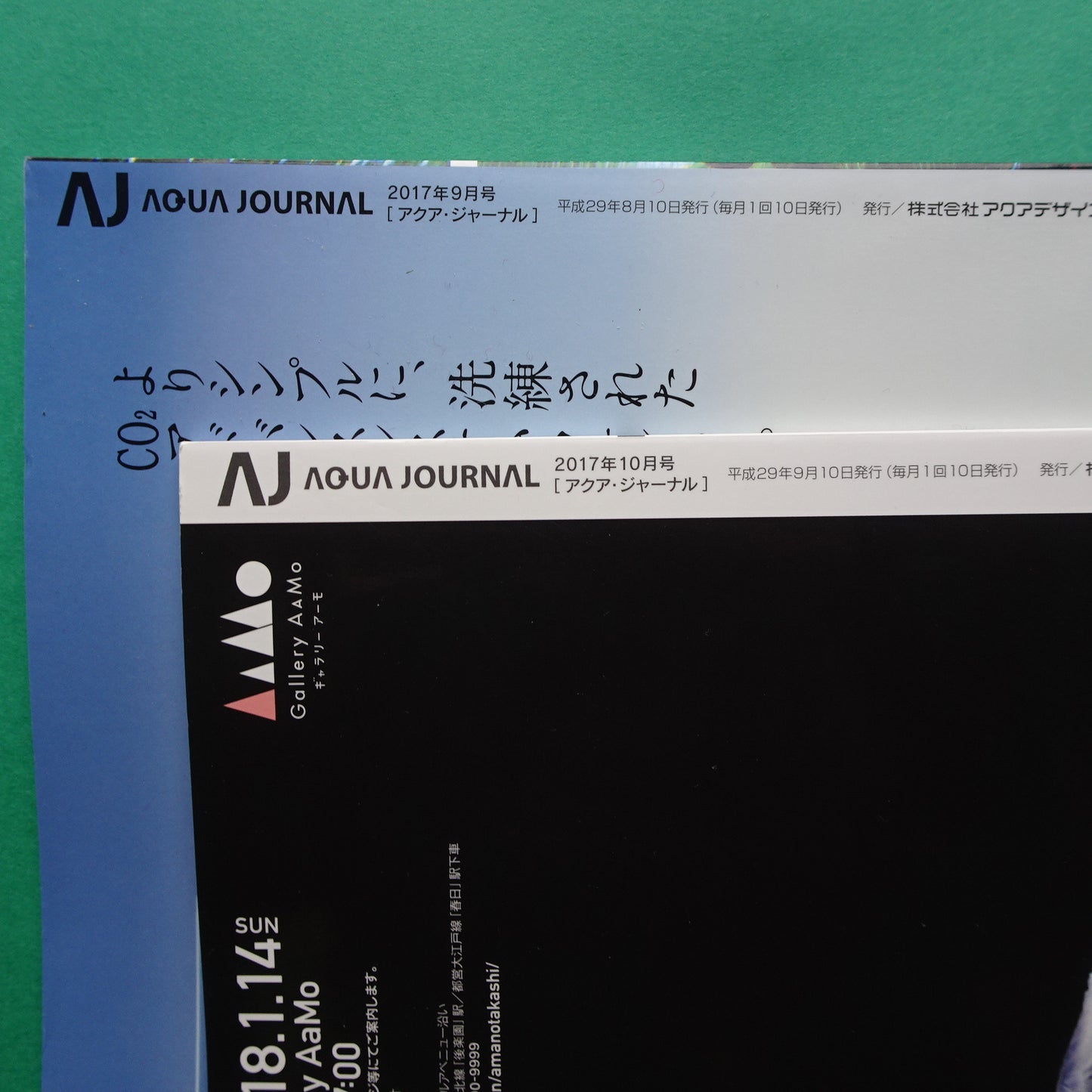 Magazine Aqua Journal #263 Sep. 2017 #264 Oct 2017 2 issues Aqua Design AMANO Japan  Wide A4 size / Tall Letter size 29.6 x 22 cm  52 pages each