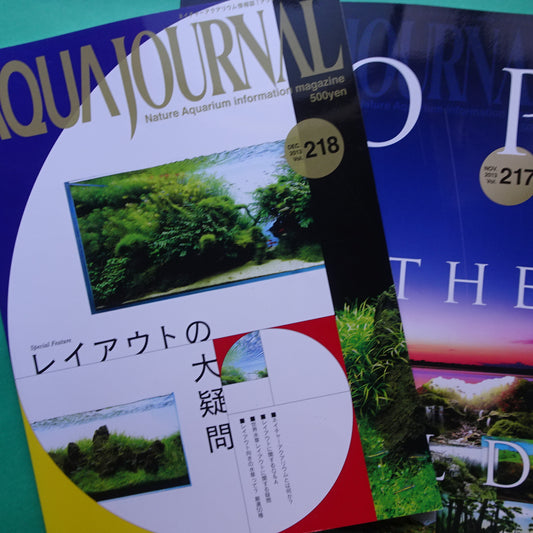 Magazine Aqua Journal No.217-218 2 issues Aqua Design AMANO Japan 2013 Nov Dec Wide A4 size / Tall Letter size 29.6 x 22 cm  60  pages each