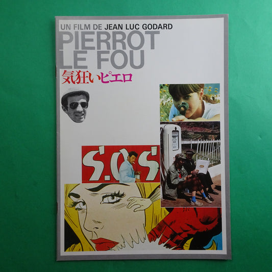 Pierrot Le Fou 1965 Jean-Paul Belmondo Jean-Luc Godard Movie Japanese Program B5 printed in 1983