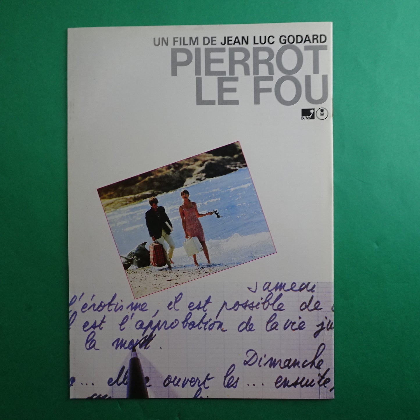 Pierrot Le Fou 1965 Jean-Paul Belmondo Jean-Luc Godard Movie Japanese Program B5 printed in 1983