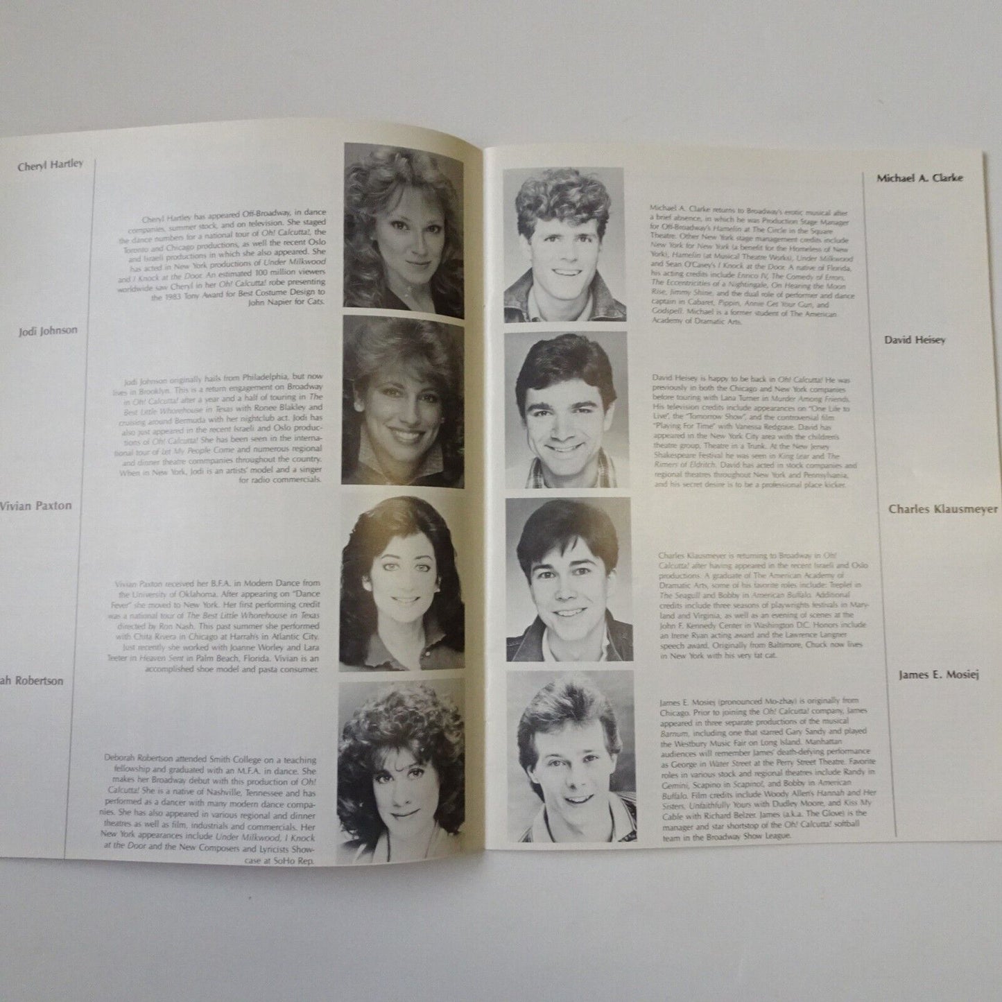 OH! CALCUTTA! Broadway Show Tour Souvenir Program 1982 NY Red  30 x 23 cm p.32