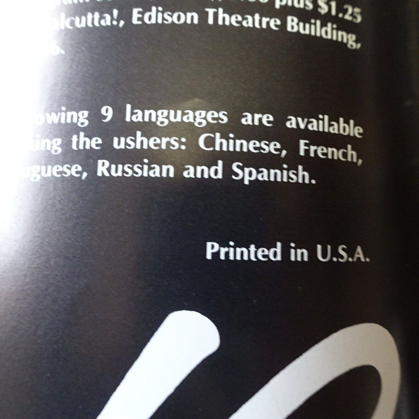 OH! CALCUTTA! Broadway Show Tour Souvenir Program 1982 NY Red  30 x 23 cm p.32