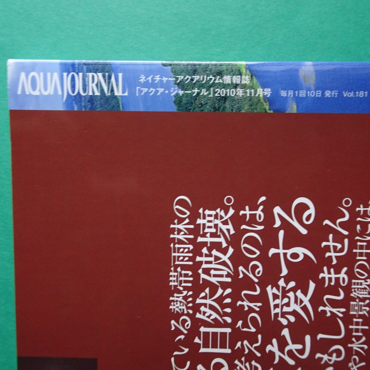 Magazine Aqua Journal No.181 Aqua Design AMANO Japan 2010 Nov last amazon issure WideA4