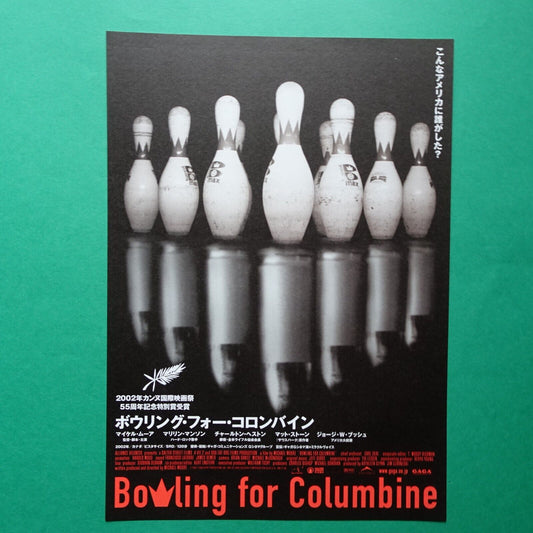 Bowling for Colum 2002 Michael Moor Movie chirashi Japanese flyer B5 mini poster