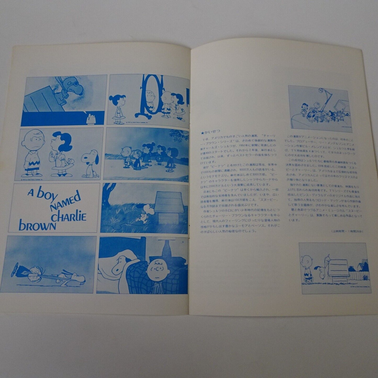 Program A boy Named Charlie Brown 1972 Snoopy, Come Home! Movie Japanese lot 2