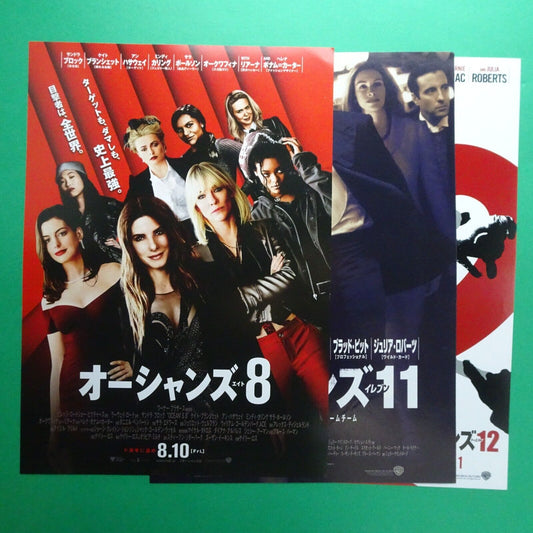 Chirashi Ocean's Eleven 2001 Twelve Eight 3 Movie Japanese Flyer B5 lot