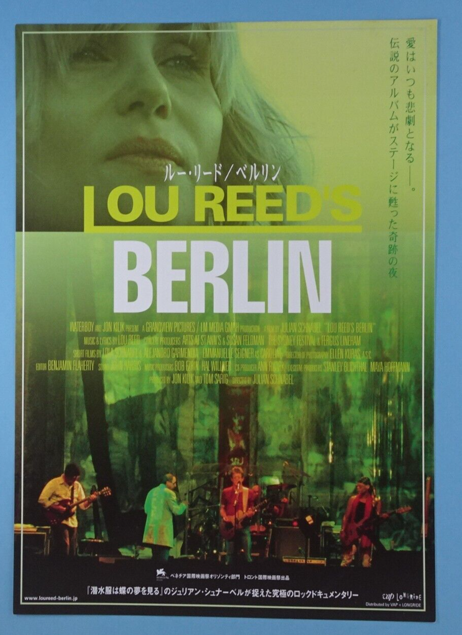 LOU REED BERLIN 2007 Julian Schnabel Movie CHIRASHI mini poster Flyer B5 size