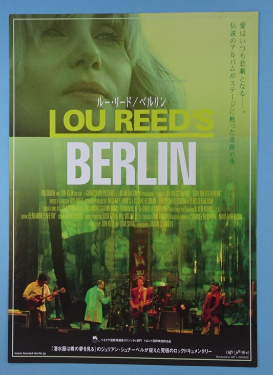 LOU REED BERLIN 2007 Julian Schnabel Movie CHIRASHI mini poster Flyer B5 size
