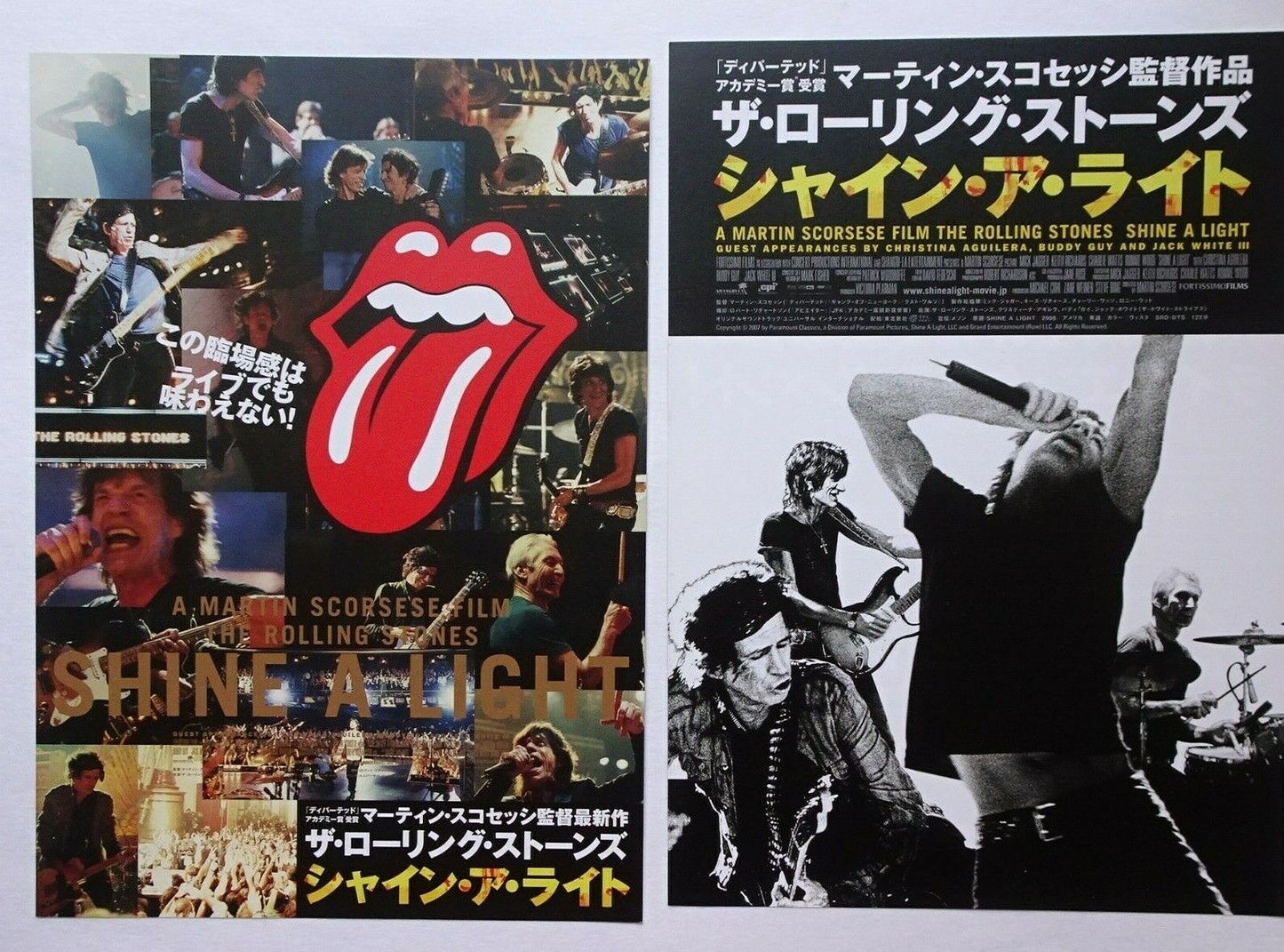 Martin Scorsese Rolling Stones Shine a Light 2 Movie mini posters Chirashi Japan